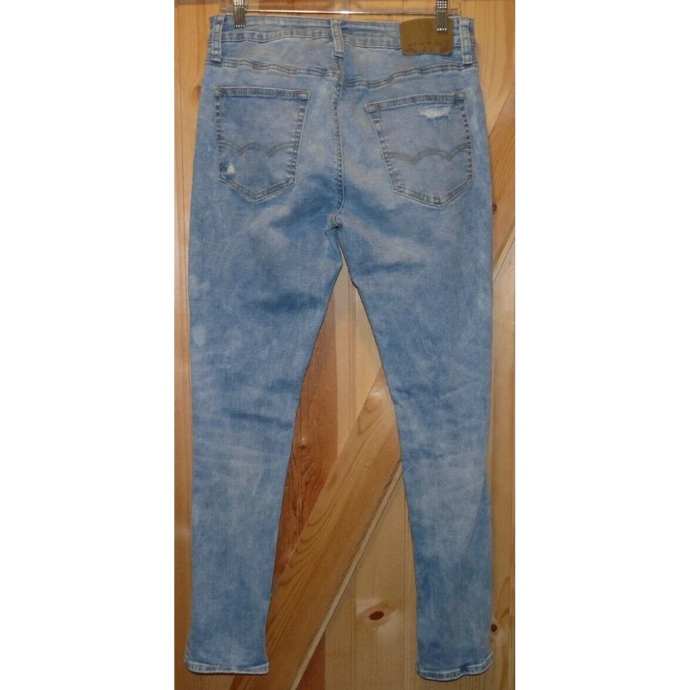 American Eagle Next Level Flex Skinny Blue Jeans Mens 31 x 30 Distressed - Picture 4 of 11